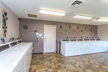 On site laundry facilities with plenty of washers and dryers.